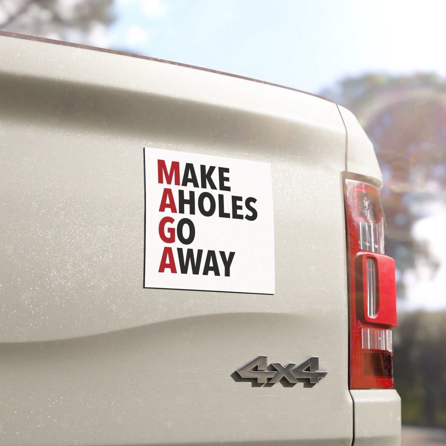 Make Aholes Go Away Car Magnet — Funny Political Statement Magnet
