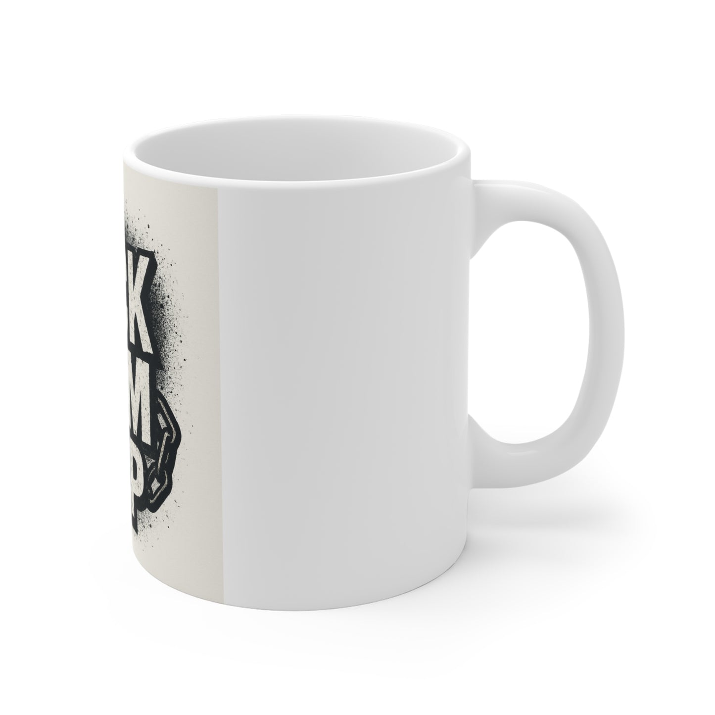 Lock 'Em Up Mug — 11oz Padlock & Chain Graphic Coffee Cup