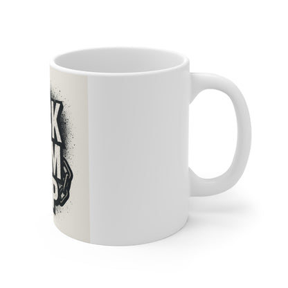 Lock 'Em Up Mug — 11oz Padlock & Chain Graphic Coffee Cup