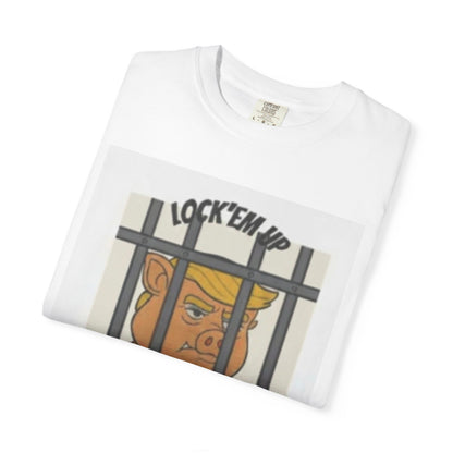 Graphic T-Shirt — "Lock 'Em Up" Prison Cartoon