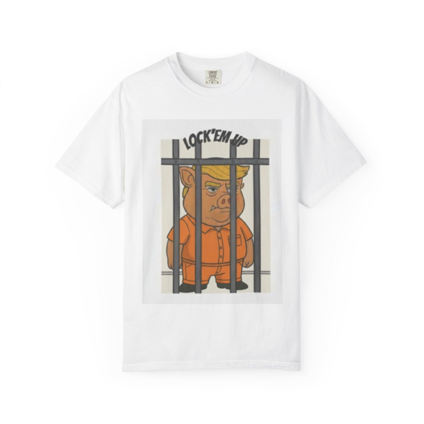 Graphic T-Shirt — "Lock 'Em Up" Prison Cartoon