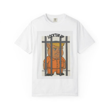 Graphic T-Shirt — "Lock 'Em Up" Prison Cartoon