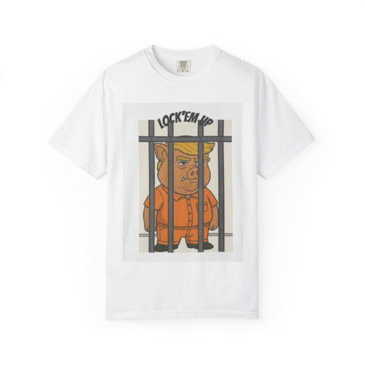 Graphic T-Shirt — "Lock 'Em Up" Prison Cartoon
