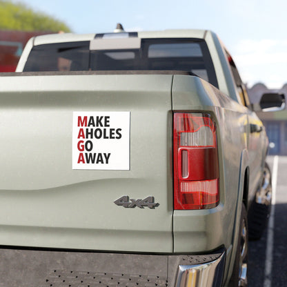 Make Aholes Go Away Car Magnet — Funny Political Statement Magnet