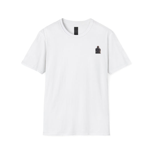 Minimal Buddha Chest Pocket T‑Shirt — Small Meditating Buddha Graphic